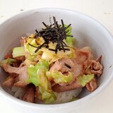 豚とキャベツの紅生姜炒め丼